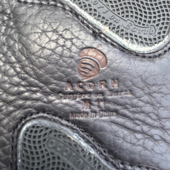 Acorn Shearling Lined Leather Moccasin Slippers men’s 11 House Shoes slippers - Picture 7 of 8